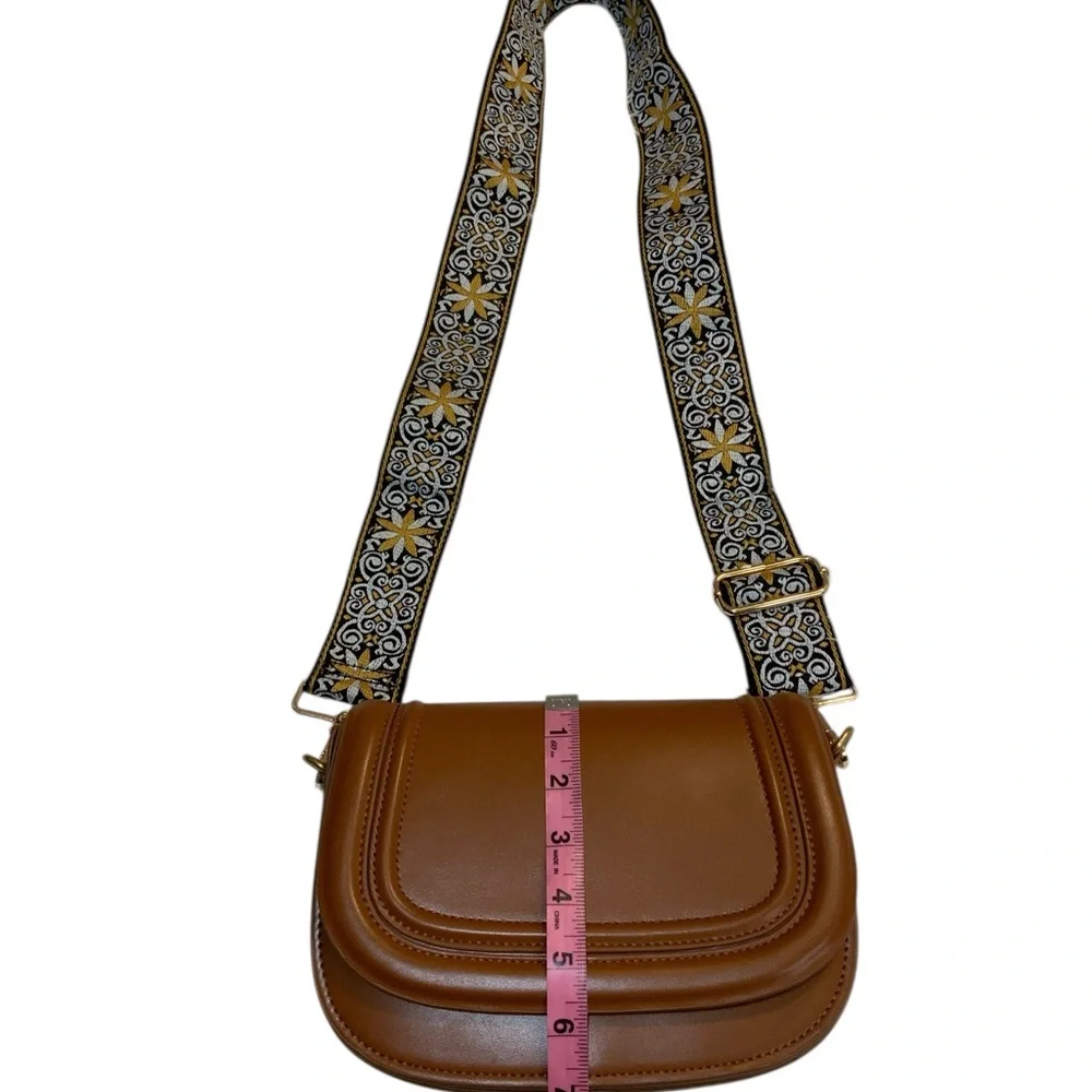 Zara Women’s Cognac Faux Leather Bag - Picture 6 of 9